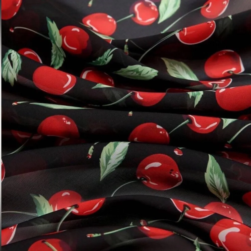 Cherry Print scarf 70cm new